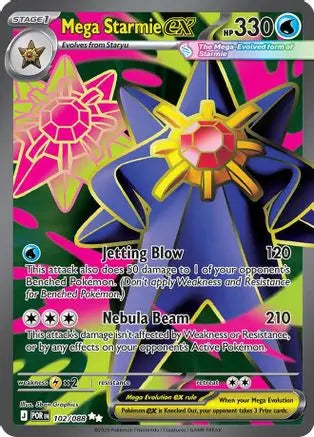 Mega Starmie ex 102/088  - Holofoil ME03 Perfect Order - Ultra Rare ME03: Perfect Order Pokemon Single  Squirtle Squad Card Shop.