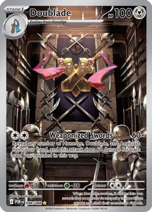 Doublade 098/088  - Holofoil ME03 Perfect Order - Illustration Rare ME03: Perfect Order Pokemon Single  Squirtle Squad Card Shop.
