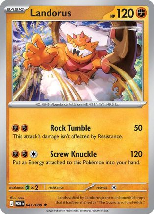 Landorus 041  - Reverse Holofoil ME03 Perfect Order - Rare ME03: Perfect Order Pokemon Single  Squirtle Squad Card Shop.