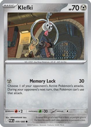 Klefki 059  ME03 Perfect Order - Common ME03: Perfect Order Pokemon Single  Squirtle Squad Card Shop.