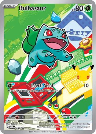 Bulbasaur 037  - Holofoil ME Mega Evolution Promo - Promo ME: Mega Evolution Promo Pokemon Single  Squirtle Squad Card Shop.