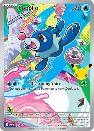 Popplio 045 - Holofoil ME Mega Evolution Promo - Promo ME: Mega Evolution Promo Pokemon Single  Squirtle Squad Card Shop.