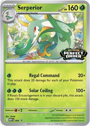Pokémon TCG Serperior 064 – Mega Evolution Perfect Order Promo Holo