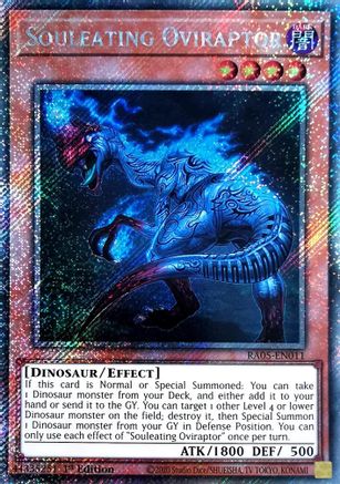 Souleating Oviraptor (Platinum Secret Rare) (RA05-EN011) - Rarity Collection 5 1st Edition Rarity Collection 5 Yugioh Single  Squirtle Squad Card Shop.