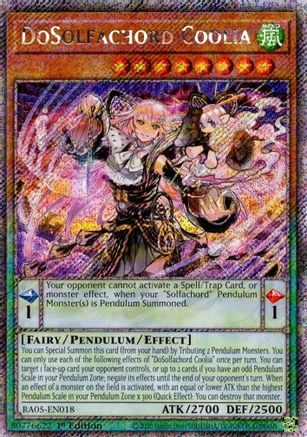 DoSolfachord Coolia (Platinum Secret Rare) (RA05-EN018) - Rarity Collection 5 1st Edition Rarity Collection 5 Yugioh Single  Squirtle Squad Card Shop.