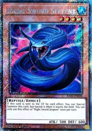 Night Sword Serpent (Platinum Secret Rare) (RA05-EN020) - Rarity Collection 5 1st Edition Rarity Collection 5 Yugioh Single  Squirtle Squad Card Shop.