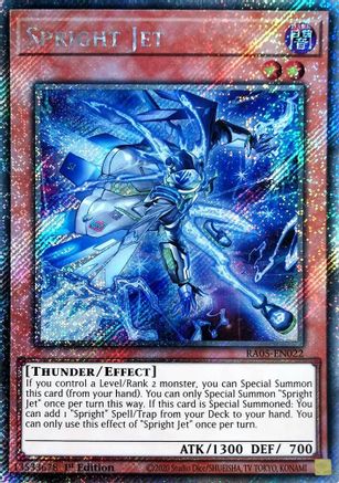 Spright Jet (Platinum Secret Rare) (RA05-EN022) - Rarity Collection 5 1st Edition Rarity Collection 5 Yugioh Single  Squirtle Squad Card Shop.