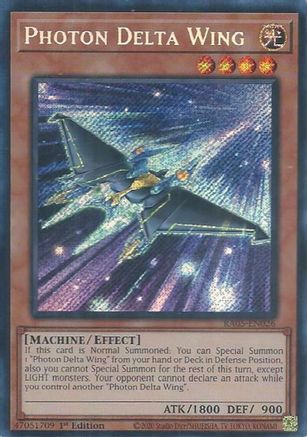Photon Delta Wing (Secret Rare) (RA05-EN026) - Rarity Collection 5 1st Edition Rarity Collection 5 Yugioh Single  Squirtle Squad Card Shop.