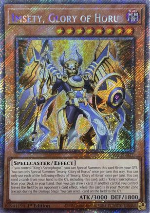 Imsety, Glory of Horus (Platinum Secret Rare) (RA05-EN027) - Rarity Collection 5 1st Edition Rarity Collection 5 Yugioh Single  Squirtle Squad Card Shop.