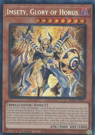 Imsety, Glory of Horus (Secret Rare) (RA05-EN027) - Rarity Collection 5 1st Edition Rarity Collection 5 Yugioh Single  Squirtle Squad Card Shop.