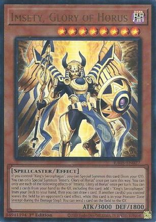 Imsety, Glory of Horus (Ultra Rare) (RA05-EN027) - Rarity Collection 5 1st Edition Rarity Collection 5 Yugioh Single  Squirtle Squad Card Shop.