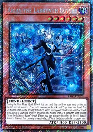 Arias the Labrynth Butler (Platinum Secret Rare) (RA05-EN028) - Rarity Collection 5 1st Edition Rarity Collection 5 Yugioh Single  Squirtle Squad Card Shop.