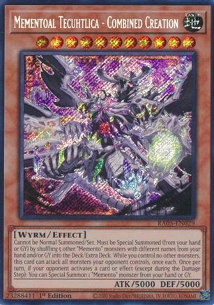 Mementoal Tecuhtlica - Combined Creation (Secret Rare) (RA05-EN029) - Rarity Collection 5 1st Edition Rarity Collection 5 Yugioh Single  Squirtle Squad Card Shop.