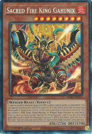Sacred Fire King Garunix (Collector's Rare) (RA05-EN031) - Rarity Collection 5 1st Edition Rarity Collection 5 Yugioh Single  Squirtle Squad Card Shop.
