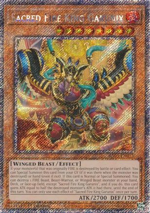 Sacred Fire King Garunix (Platinum Secret Rare) (RA05-EN031) - Rarity Collection 5 1st Edition Rarity Collection 5 Yugioh Single  Squirtle Squad Card Shop.