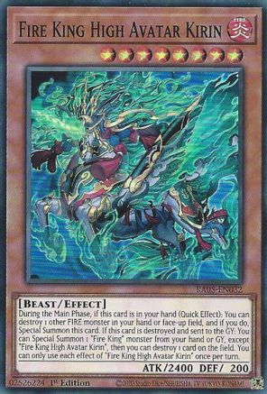 Fire King High Avatar Kirin (RA05-EN032) - Rarity Collection 5 1st Edition Rarity Collection 5 Yugioh Single  Squirtle Squad Card Shop.
