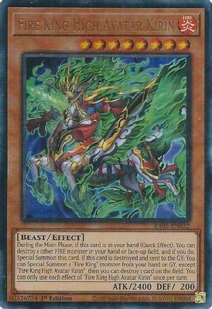 Fire King High Avatar Kirin (Ultimate Rare) (RA05-EN032) - Rarity Collection 5 1st Edition Rarity Collection 5 Yugioh Single  Squirtle Squad Card Shop.