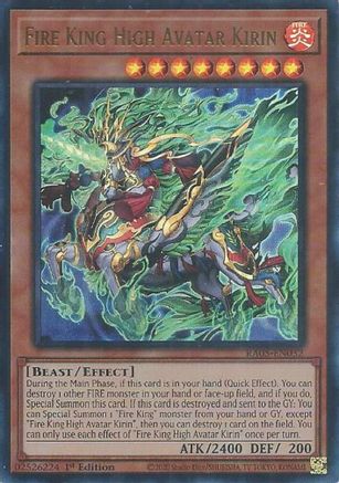 Fire King High Avatar Kirin (Ultra Rare) (RA05-EN032) - Rarity Collection 5 1st Edition Rarity Collection 5 Yugioh Single  Squirtle Squad Card Shop.