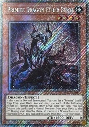 Primite Dragon Ether Beryl (Platinum Secret Rare) (RA05-EN033) - Rarity Collection 5 1st Edition Rarity Collection 5 Yugioh Single  Squirtle Squad Card Shop.