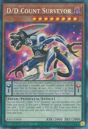 D/D Count Surveyor (Collector's Rare) (RA05-EN034) - Rarity Collection 5 1st Edition Rarity Collection 5 Yugioh Single  Squirtle Squad Card Shop.