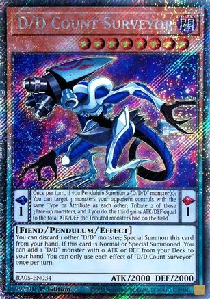 D/D Count Surveyor (Platinum Secret Rare) (RA05-EN034) - Rarity Collection 5 1st Edition Rarity Collection 5 Yugioh Single  Squirtle Squad Card Shop.