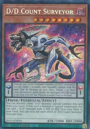 D/D Count Surveyor (Secret Rare) (RA05-EN034) - Rarity Collection 5 1st Edition Rarity Collection 5 Yugioh Single  Squirtle Squad Card Shop.
