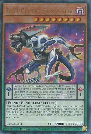 D/D Count Surveyor (Ultimate Rare) (RA05-EN034) - Rarity Collection 5 1st Edition Rarity Collection 5 Yugioh Single  Squirtle Squad Card Shop.