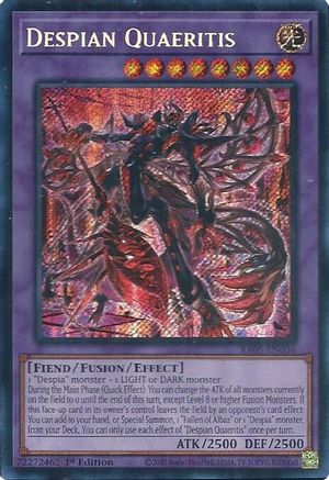 Despian Quaeritis (Secret Rare) (RA05-EN036) - Rarity Collection 5 1st Edition Rarity Collection 5 Yugioh Single  Squirtle Squad Card Shop.