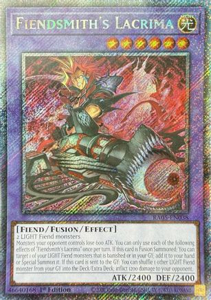 Fiendsmith's Lacrima (Platinum Secret Rare) (RA05-EN038) - Rarity Collection 5 1st Edition Rarity Collection 5 Yugioh Single  Squirtle Squad Card Shop.