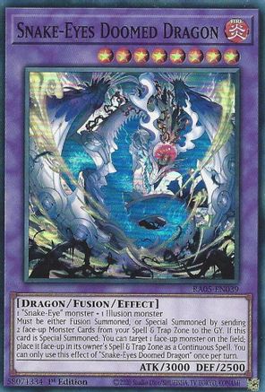 Snake-Eyes Doomed Dragon (RA05-EN039) - Rarity Collection 5 1st Edition Rarity Collection 5 Yugioh Single  Squirtle Squad Card Shop.