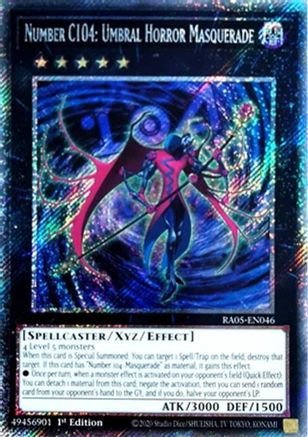 Number C104: Umbral Horror Masquerade (Platinum Secret Rare) (RA05-EN046) - Rarity Collection 5 1st Edition Rarity Collection 5 Yugioh Single  Squirtle Squad Card Shop.