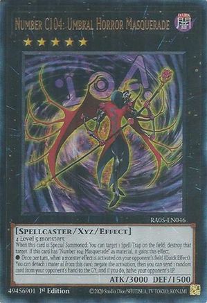 Number C104: Umbral Horror Masquerade (Ultimate Rare) (RA05-EN046) - Rarity Collection 5 1st Edition Rarity Collection 5 Yugioh Single  Squirtle Squad Card Shop.