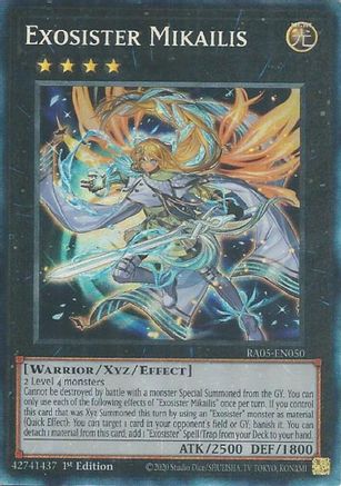 Exosister Mikailis (Collector's Rare) (RA05-EN050) - Rarity Collection 5 1st Edition Rarity Collection 5 Yugioh Single  Squirtle Squad Card Shop.