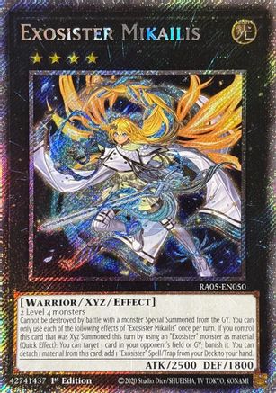 Exosister Mikailis (Platinum Secret Rare) (RA05-EN050) - Rarity Collection 5 1st Edition Rarity Collection 5 Yugioh Single  Squirtle Squad Card Shop.