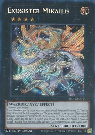 Exosister Mikailis (Secret Rare) (RA05-EN050) - Rarity Collection 5 1st Edition Rarity Collection 5 Yugioh Single  Squirtle Squad Card Shop.