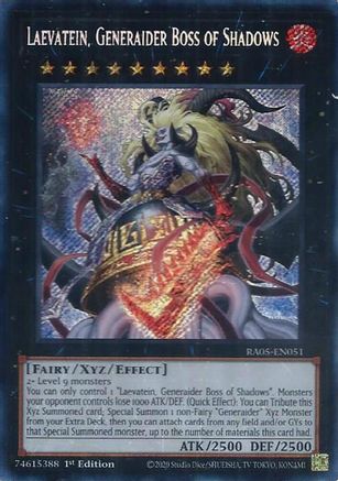 Laevatein, Generaider Boss of Shadows (Secret Rare) (RA05-EN051) - Rarity Collection 5 1st Edition Rarity Collection 5 Yugioh Single  Squirtle Squad Card Shop.