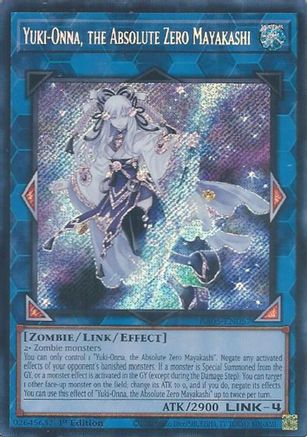 Yuki-Onna, the Absolute Zero Mayakashi (Secret Rare) (RA05-EN057) - Rarity Collection 5 1st Edition Rarity Collection 5 Yugioh Single  Squirtle Squad Card Shop.