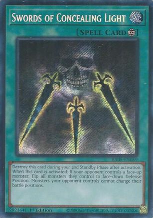 Swords of Concealing Light (Secret Rare) (RA05-EN059) - Rarity Collection 5 1st Edition Rarity Collection 5 Yugioh Single  Squirtle Squad Card Shop.