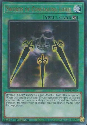 Swords of Concealing Light (Ultimate Rare) (RA05-EN059) - Rarity Collection 5 1st Edition Rarity Collection 5 Yugioh Single  Squirtle Squad Card Shop.