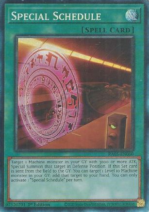 Special Schedule (Collector's Rare) (RA05-EN060) - Rarity Collection 5 1st Edition Rarity Collection 5 Yugioh Single  Squirtle Squad Card Shop.