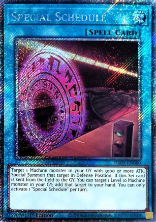 Special Schedule (Platinum Secret Rare) (RA05-EN060) - Rarity Collection 5 1st Edition Rarity Collection 5 Yugioh Single  Squirtle Squad Card Shop.