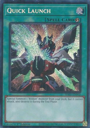 Quick Launch (Secret Rare) (RA05-EN062) - Rarity Collection 5 1st Edition Rarity Collection 5 Yugioh Single  Squirtle Squad Card Shop.