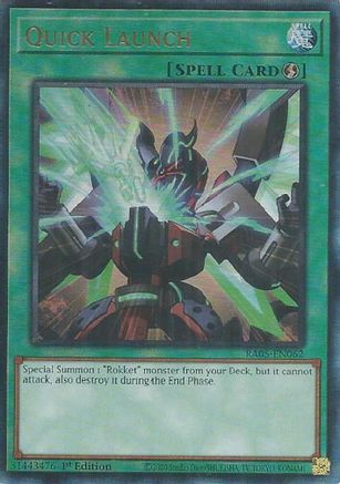 Quick Launch (Ultimate Rare) (RA05-EN062) - Rarity Collection 5 1st Edition Rarity Collection 5 Yugioh Single  Squirtle Squad Card Shop.
