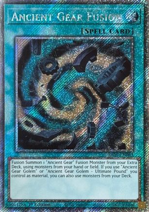 Ancient Gear Fusion (Platinum Secret Rare) (RA05-EN063) - Rarity Collection 5 1st Edition Rarity Collection 5 Yugioh Single  Squirtle Squad Card Shop.