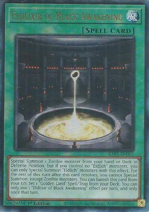 Eldlixir of Black Awakening (Ultimate Rare) (RA05-EN065) - Rarity Collection 5 1st Edition Rarity Collection 5 Yugioh Single  Squirtle Squad Card Shop.