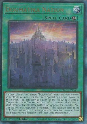 Dogmatika Nation (Ultimate Rare) (RA05-EN066) - Rarity Collection 5 1st Edition Rarity Collection 5 Yugioh Single  Squirtle Squad Card Shop.