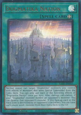 Dogmatika Nation (Ultra Rare) (RA05-EN066) - Rarity Collection 5 1st Edition Rarity Collection 5 Yugioh Single  Squirtle Squad Card Shop.