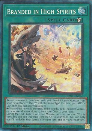 Branded in High Spirits (Collector's Rare) (RA05-EN067) - Rarity Collection 5 1st Edition Rarity Collection 5 Yugioh Single  Squirtle Squad Card Shop.