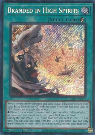Branded in High Spirits (Secret Rare) (RA05-EN067) - Rarity Collection 5 1st Edition Rarity Collection 5 Yugioh Single  Squirtle Squad Card Shop.