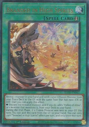 Branded in High Spirits (Ultimate Rare) (RA05-EN067) - Rarity Collection 5 1st Edition Rarity Collection 5 Yugioh Single  Squirtle Squad Card Shop.